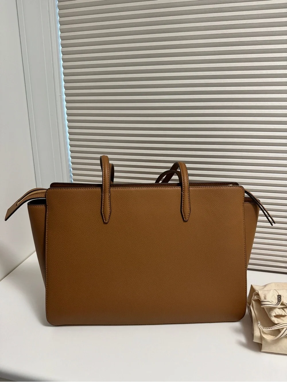 Tory Burch Robinson Pebbled Tote in Tiger’s Eye